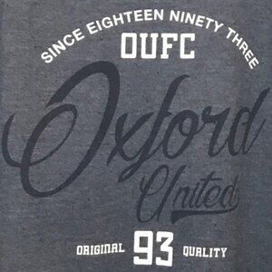 OUFC OXFORD UNITED FUTBOL OFFICIAL MERCHANDISE HEATHER GRAY T-SHIRT MEN'S XL